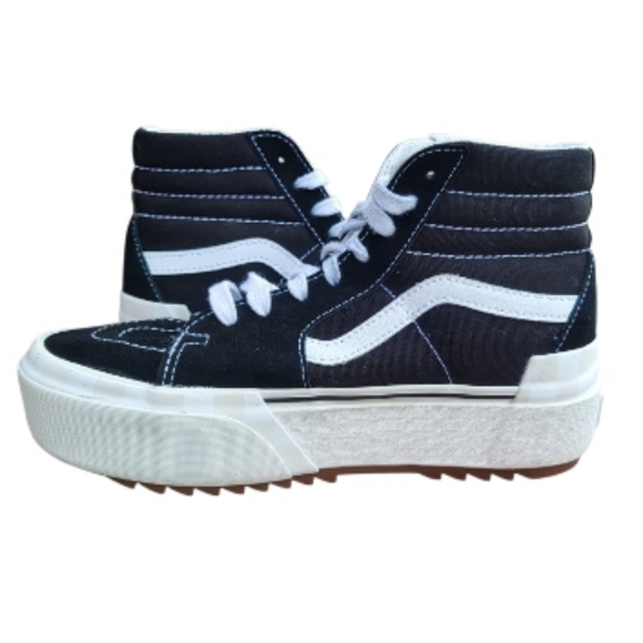 Vans Checkered Platform Stack Seldan Sneaker Black Skate Sk8 Old Skool Women 7 - Picture 6 of 14